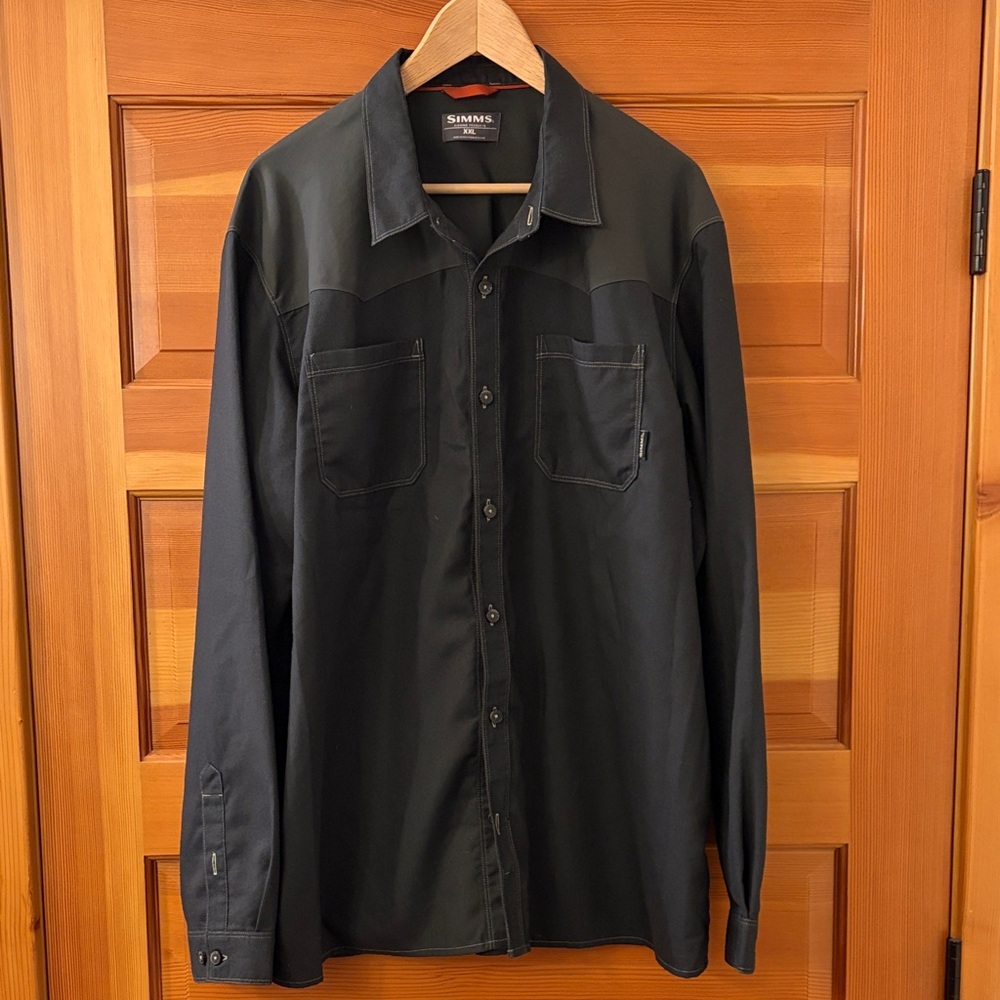Simms Black Casual Button Down Shirt